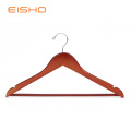 EISHO Cherry Flat Wood-Kleiderbügel mit Stange