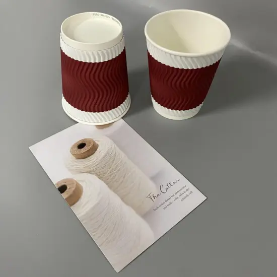 Printed Ripple Wall 8oz Paper Cups