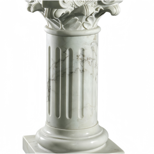 Luxury White Marble Pillar with Corinthian Capital