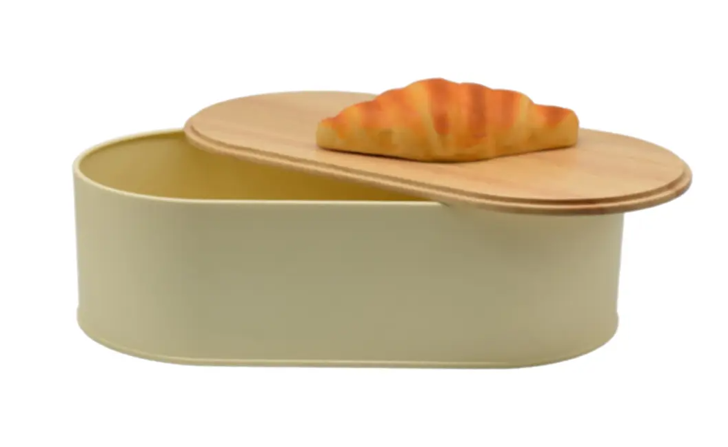 Elevate your kitchen with a bread bucket with a bamboo lid