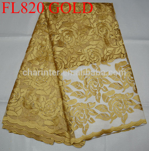 free shipping african flower organza tulle lace fabric swiss voile lace fabric