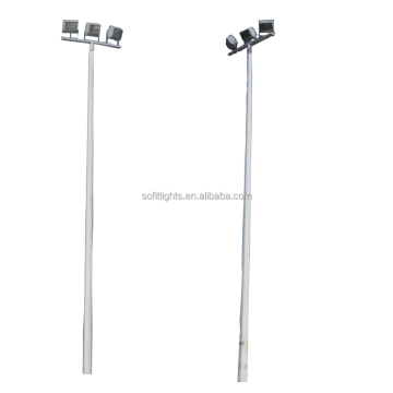 Galvanized 15m Octagonal Steel High Mast Flood Lighting Pole Factory Price