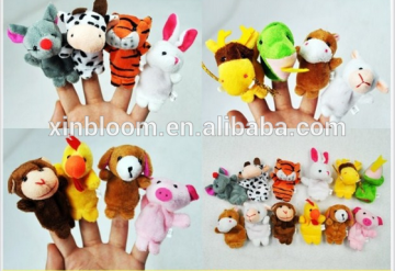 kid's small present hot-selling promotional zodiac plush animal finger puppet toy doll