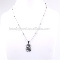 Collar de cadena colgante de acero inoxidable 316L de joyería de plata de la mejor calidad