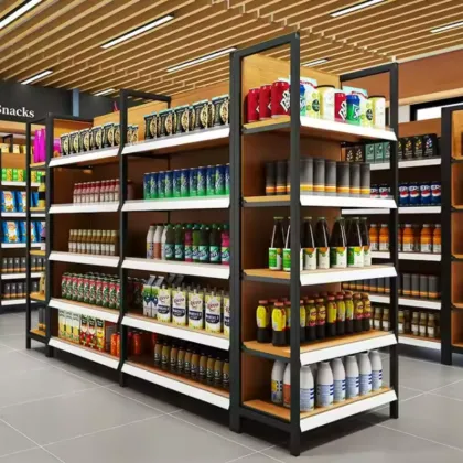 Sturdy Four-Column Supermarket Rack