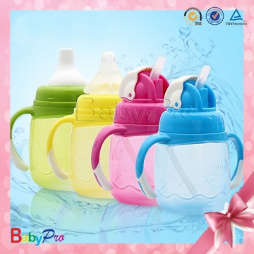 Hot sale high quality safe and funny plastic cartoon crazy cup with straw