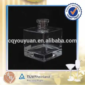 hot selling square 200 ml clear glass perfume refill bottle