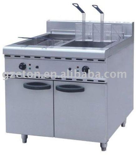 Commercial 2 Tank Electric Fryer with Cabinet