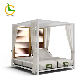Luxury Teak Wood Garden Furniture with Canopy for Hotel Projects