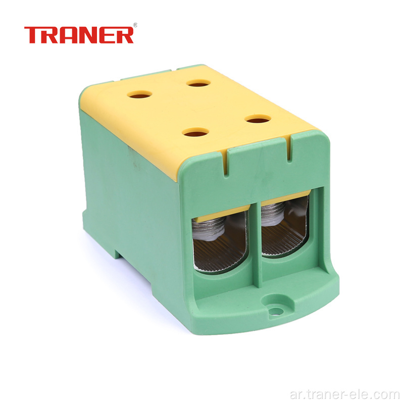 240mm2 Al / Cu Cable Universal Terminal Block أصفر / أخضر 2P