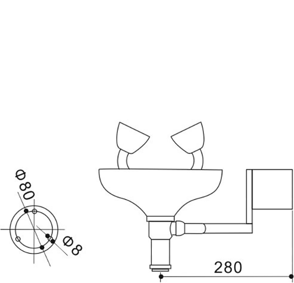 비상 Eyewash Double Eyewash Green., 고품질 비상 Eyewash Double