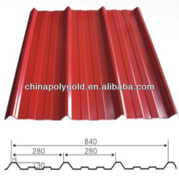 Prepainted galvanized steel sheet corrugated