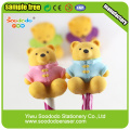 Pecnil topper 3D bear rubber kids eraser