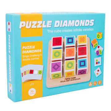 Logical Thinking Game Challenge: Children's 2-Player Puzzle Blocks Matching Toy