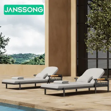 Luxury Beach Hotel Pool Furniture Aluminum Outdoor Sun Lounger Set