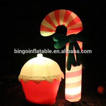 Inflatable Cane and cake decoration for outdoor show