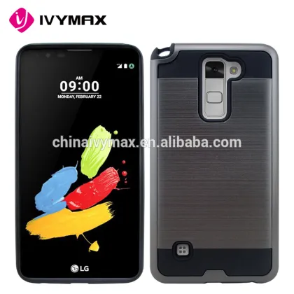 Mobile phone case manufacture aliminium textured grip back covers for LG ls775/ g stylus 2