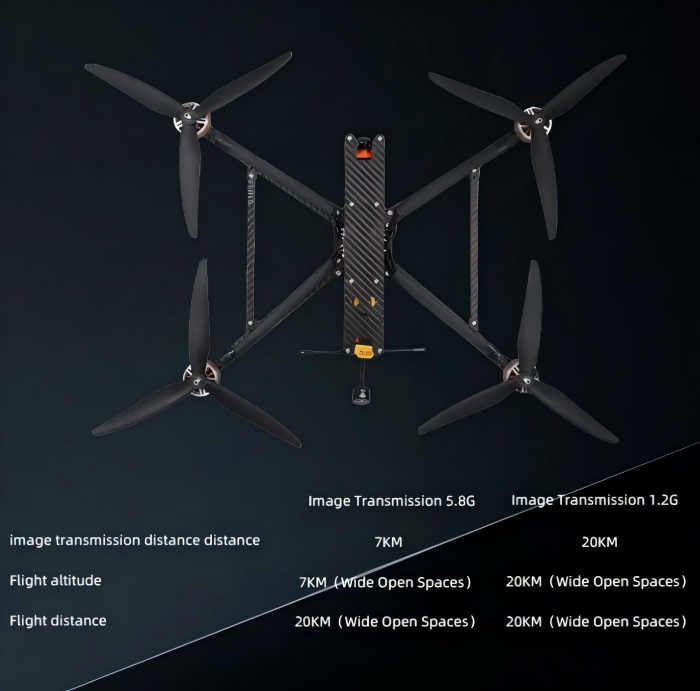 10 hüvelykes versenyző drón FPV szemüvegekkel