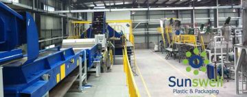 PET waste bottle recycling line