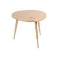 Modern Round Wooden Coffee Table for Living Room