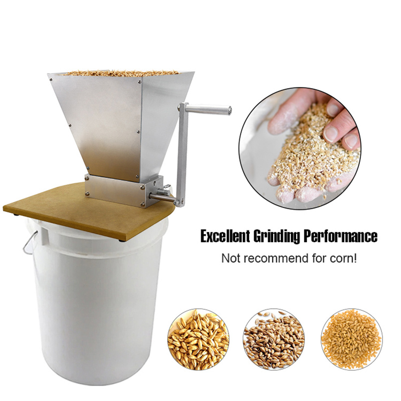 Malt-Mill-Home-Brewing-Crusher-for-Malt-with-Hopper-SS-304-2-Roller-Grain-Barley-Grinder