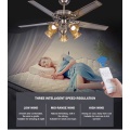 Traditional chandelier ceiling fan with e27 bulb