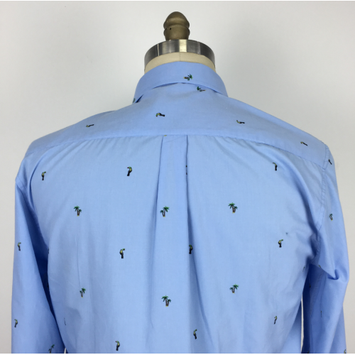 High Quality Cutting Flower polyester cotton Men Shirt