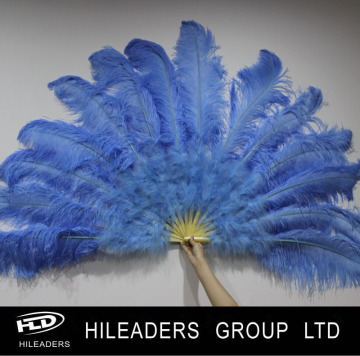 RT460 Party Decorative Blue Ostrich Feather Fan