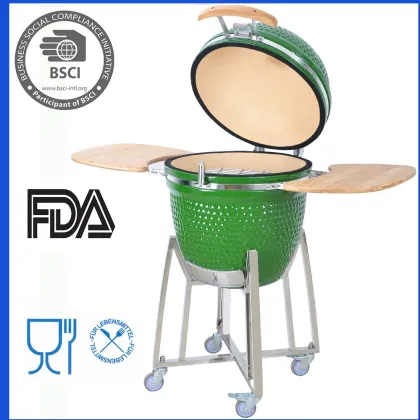 SEB KAMADO Best 21inch Charcoal Barbecue / Barbeque Grill Smoker Outdoor Ceramic BBQ Grills, Patton Primo Kamado Parrilla