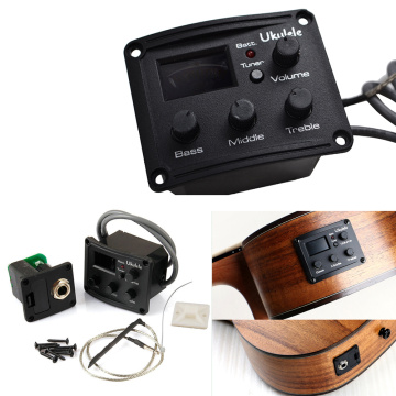 Ukelele Piezo Pickup Preamp 3バンドイコライザーチューナーシステム