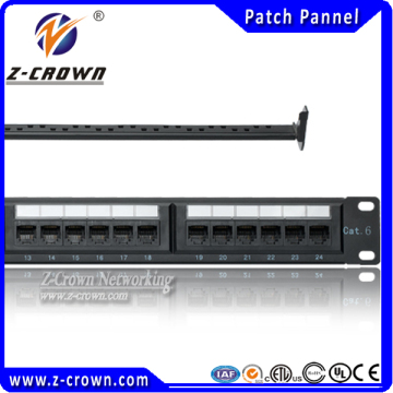 24 port cat5e utp patch panel with RJ45 keystone jacks