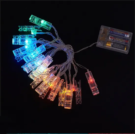 3AA Battery Operated LED Clips String Lights for Holiday Photography Displays