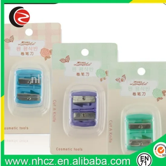 Pull the eyeliner pencil sharpener