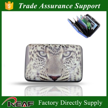 Aluminum+ABS+PVC materail animal-printed custom aluminum card holder
