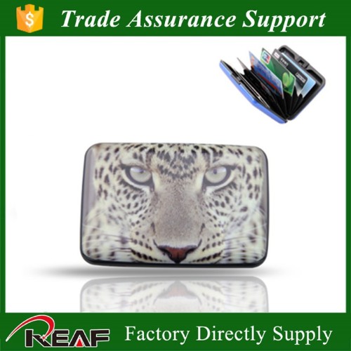 Aluminum+ABS+PVC materail animal-printed custom aluminum card holder