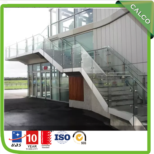 Staircase Handrail with Glass
