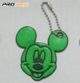 Pingente de Mickey do verde da folha do PVC do Hi-Vis para crianças