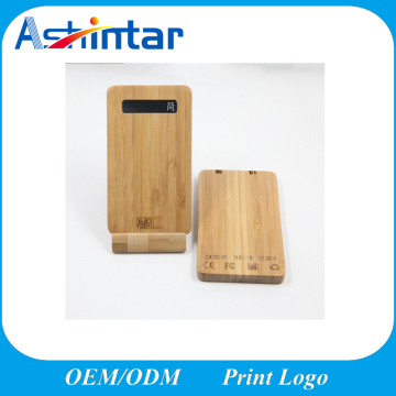 4000mAh Bamboo Mobile Charger Powerbank Wood Material Power Bank