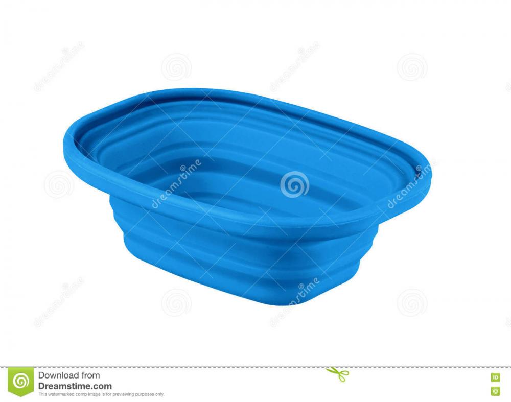 Blue plastic container for custom