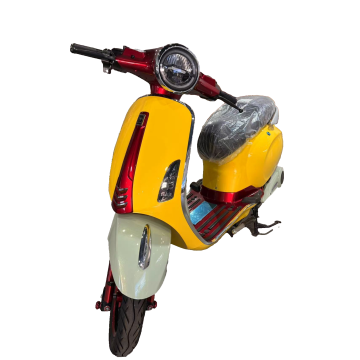 Vibrant E-Scooter with Eye-Catching Color Combo