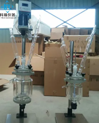 Laboratory Mini jacketed glass reactor Agitated Reactor