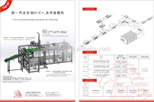 Auto packer machine linear pick and place bag in carton