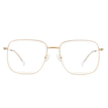 Stock Eyewear Frame Fashion Acetate Metal Optical Eyeglasses Reading Glasses
