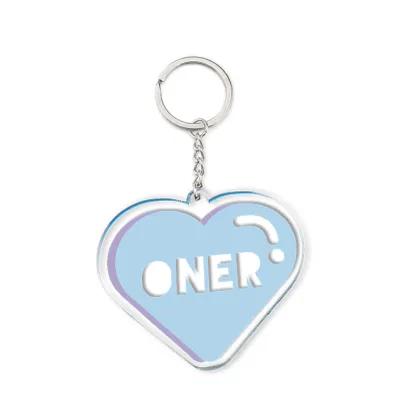 Acrylic Heart Prints Keychain
