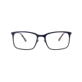 Όλο το σχήμα προσώπου ταιριάζει ορθογώνιο διπλό χρώμα μεταλλικά γυαλιά πλαίσια οπτικά γυαλιά
