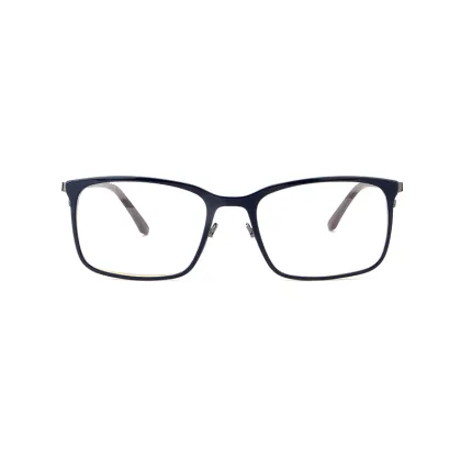 All Face Shape Match Rectangle Double Color Metal Glasses Frames Optical Eyeglasses