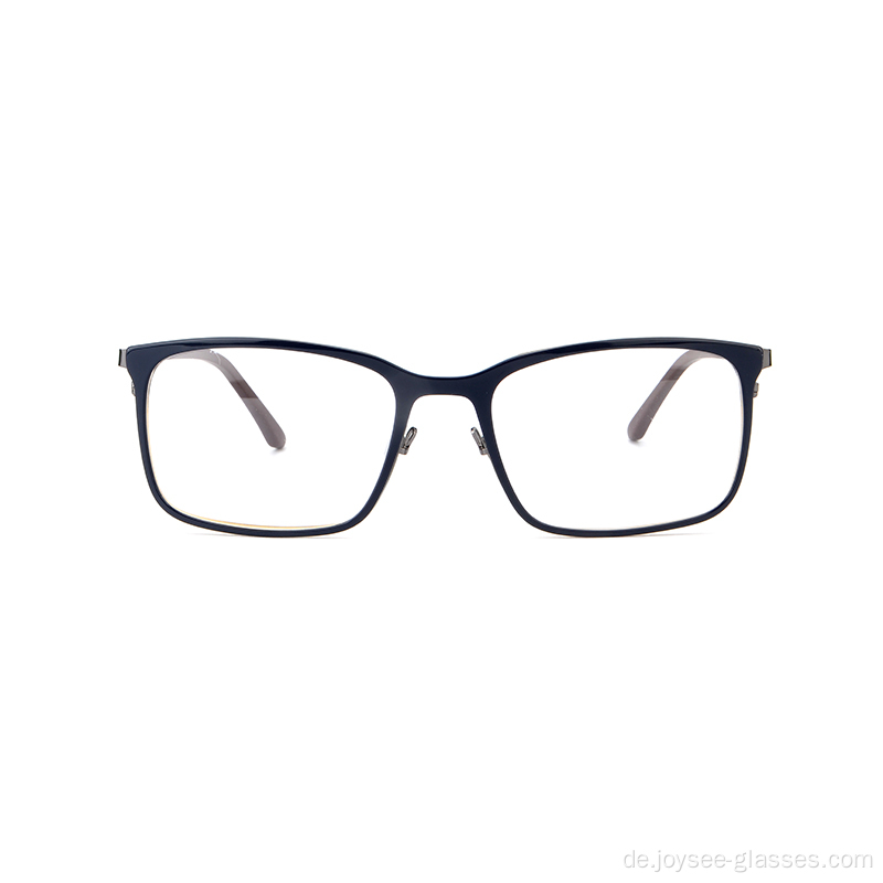 Alle Gesichtsform entsprechen Rechteck Doppelfarbe Metallbrillen Frames optische Brille