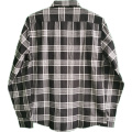 Men Casual Double Pocket Y/D T/C Flannel Shirt