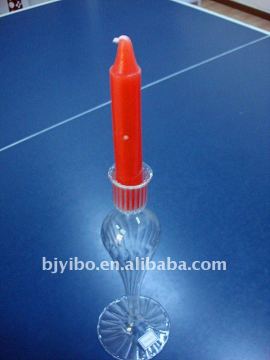 Tall clear glass one beaded votive candle holders