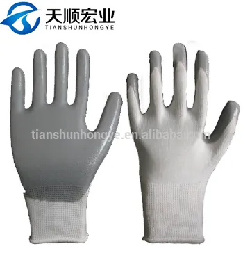 nitrile coated nylon glove Women protective gloves